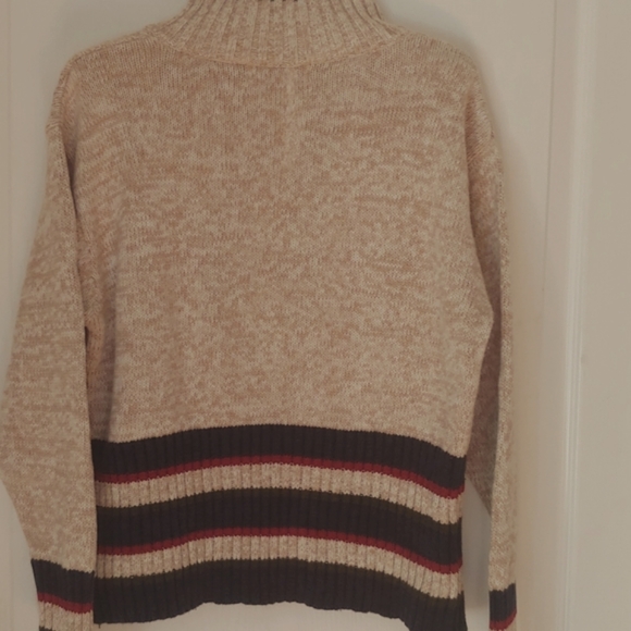 Vintage Casual Corner  Quarter Zip Snowflake Sweater. Size L - Picture 7 of 10